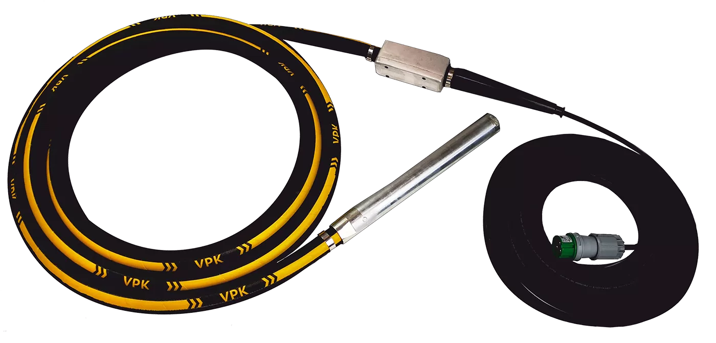 Вибраторы глубинные подключаемые к преобразователю Высокочастотный глубинный вибратор VPK-60T